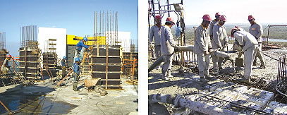 i115614 Apesar dos aspectos pouco comuns e das demandas especiais, a estrutura foi executada de forma convencional, enfrentando dificuldades apenas com o bombeamento do concreto a alturas elevadas